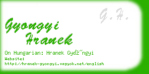 gyongyi hranek business card